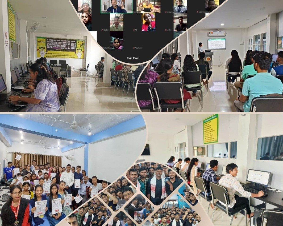 Snapshots of Lucora AI Academy live cohorts, certificate distribution and online classes